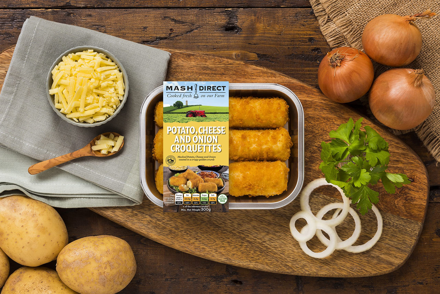 Potato, Cheese and Onion Croquettes MASH DIRECT 300g