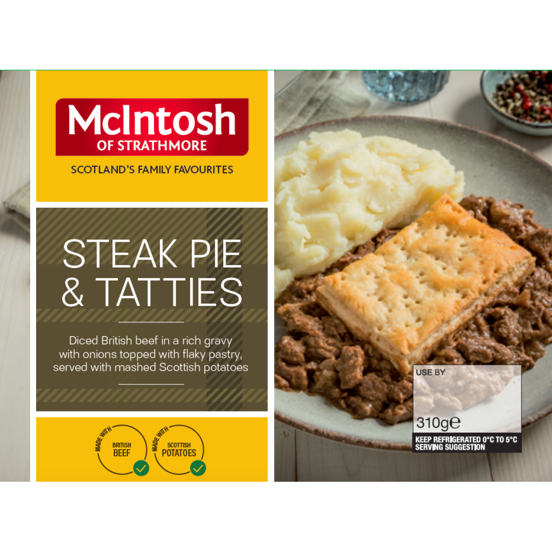 Mcintosh Steak Pie & Tatties 310g Mcintosh