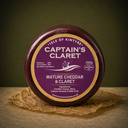 Isle Of Kintyre Captain's Claret Mature Cheddar 200g