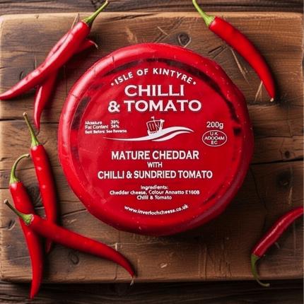 Chilli & Sundried Tomato Mature Cheddar Isle Of Kintyre - Scottish Hampers