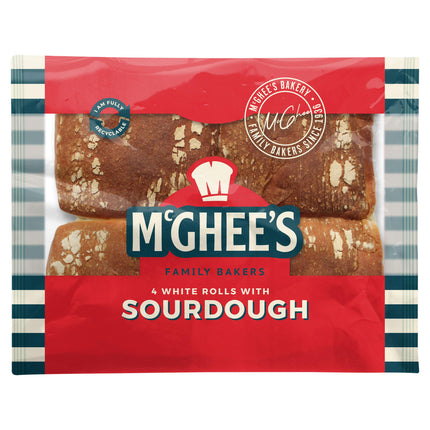 McGhee's White Rolls with Sourdough x4