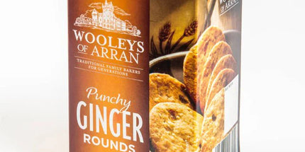Ginger Rounds Biscuits Wooleys of Arran - Scottish Hampers