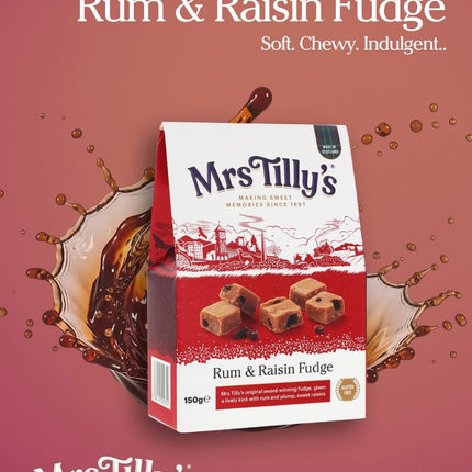 Rum & Raisin Scottiah Fudge Gift Box 150g