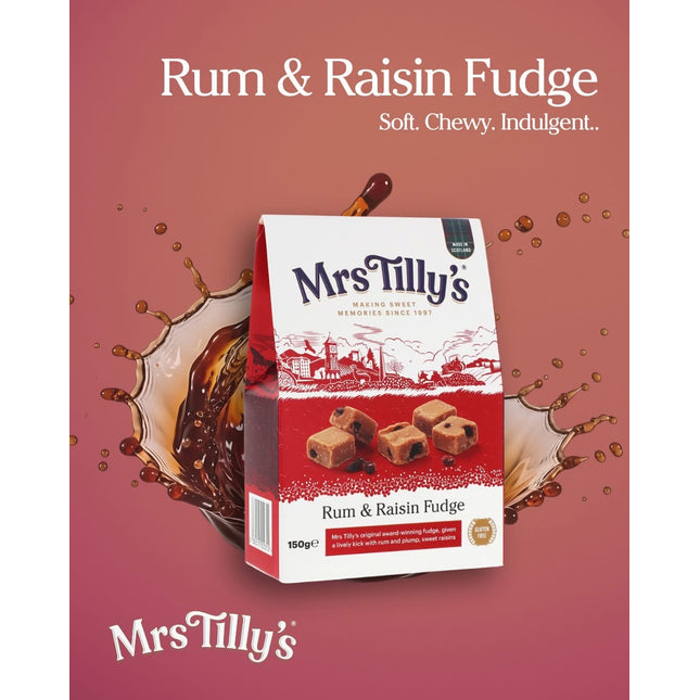 Rum & Raisin Scottiah Fudge Gift Box 150g