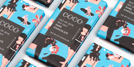 Isle of Skye Sea Salt Dark Mini Chocolate Bar (Pack of 24) - Scottish Hampers