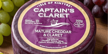 Captain's Claret Mature Cheddar Isle Of Kintyre - Scottish Hampers
