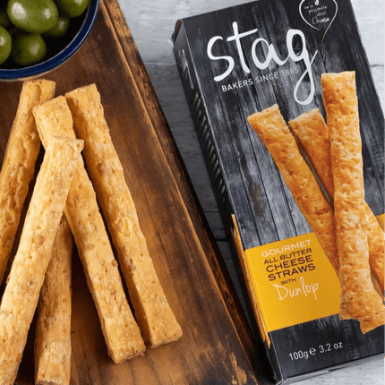 Smoked Dunlop Cheese Straws Stag - Scottish Hampers