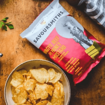 Wagyu Beef + Honey Mustard Potato Crisps Savoursmiths - Scottish Hampers
