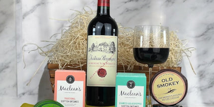 Cheese and Wine Gift Hamper Basket Set