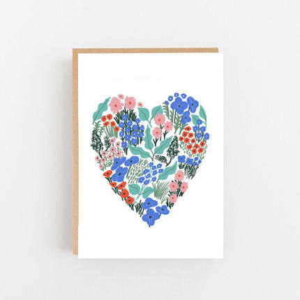 Blue Flower Heart - Scottish Store & Deli