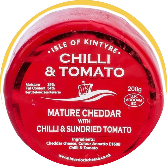 Isle Of Kintyre Chilli & Sundried Tomato Mature Cheddar 200g
