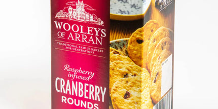 Raspberry Infused Cranberry Rounds Wooleys of Arran - Scottish Hampers