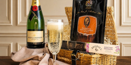 Champagne, Smoked Salmon & Chocolate Gift Hamper - Scottish Hampers