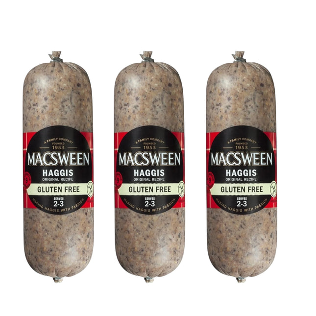 3x Macsween Gluten Free Haggis – 200g (Serves 1–2) - Scottish Hampers