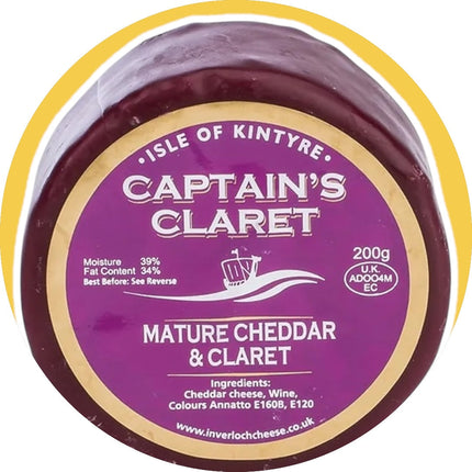 Isle Of Kintyre Captain's Claret Mature Cheddar 200g
