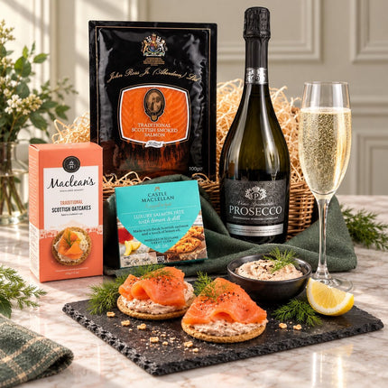 Prosecco & Smoked Salmon Hamper - Scottish Store & Deli