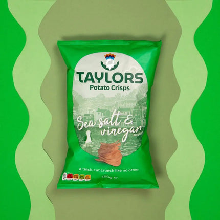 Sea Salt & Vinegar Flavour Potato Crisps Taylors 40g