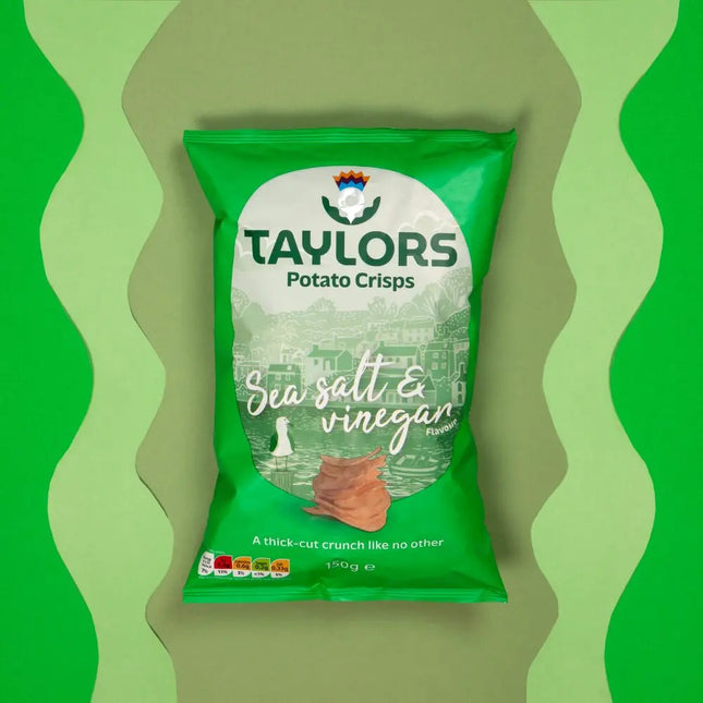 Sea Salt & Vinegar Flavour Potato Crisps Taylors 40g