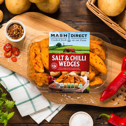 Salt & Chilli Wedges MASH DIRECT 350g