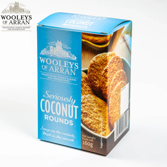 Coconut Rounds Biscuits Wooleys of Arran