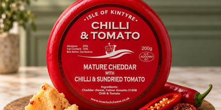 Chilli & Sundried Tomato Mature Cheddar Isle Of Kintyre - Scottish Store & Deli
