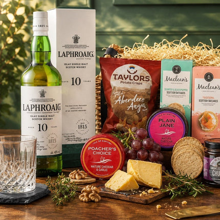 Laphroaig & Isle Of Kintyre Cheese Hamper - Scottish Store & Deli