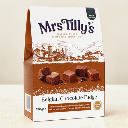 Mrs Tilly's Belgian Chocolate Scottish Fudge Gift Box 150g - Scottish Store & Deli