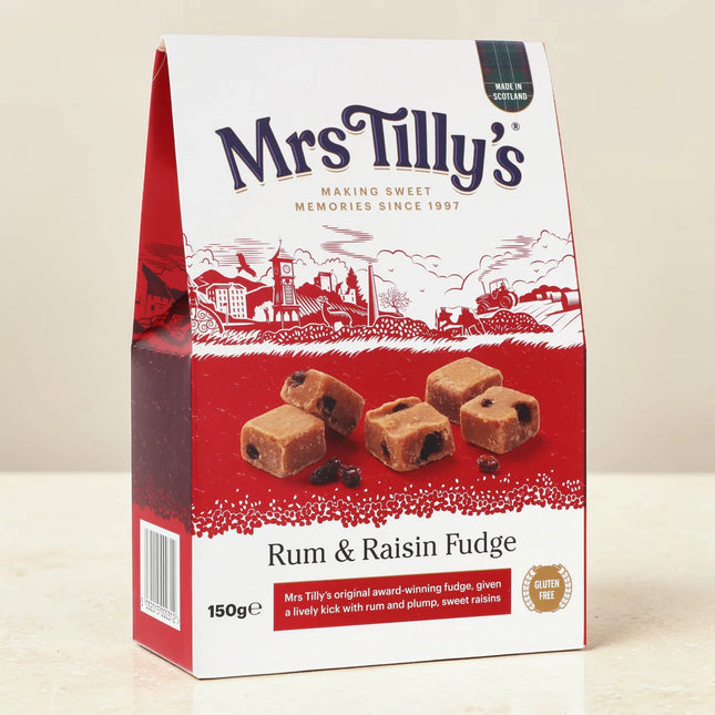 Rum & Raisin Scottiah Fudge Gift Box 150g